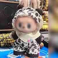 Labubu ラブブ　男の子　格好いい　着せ替え 服 LABUBU 黒 ブラック Labubuラブブ 男の子、格好いい 着せ替え服 17cm - メルカリ